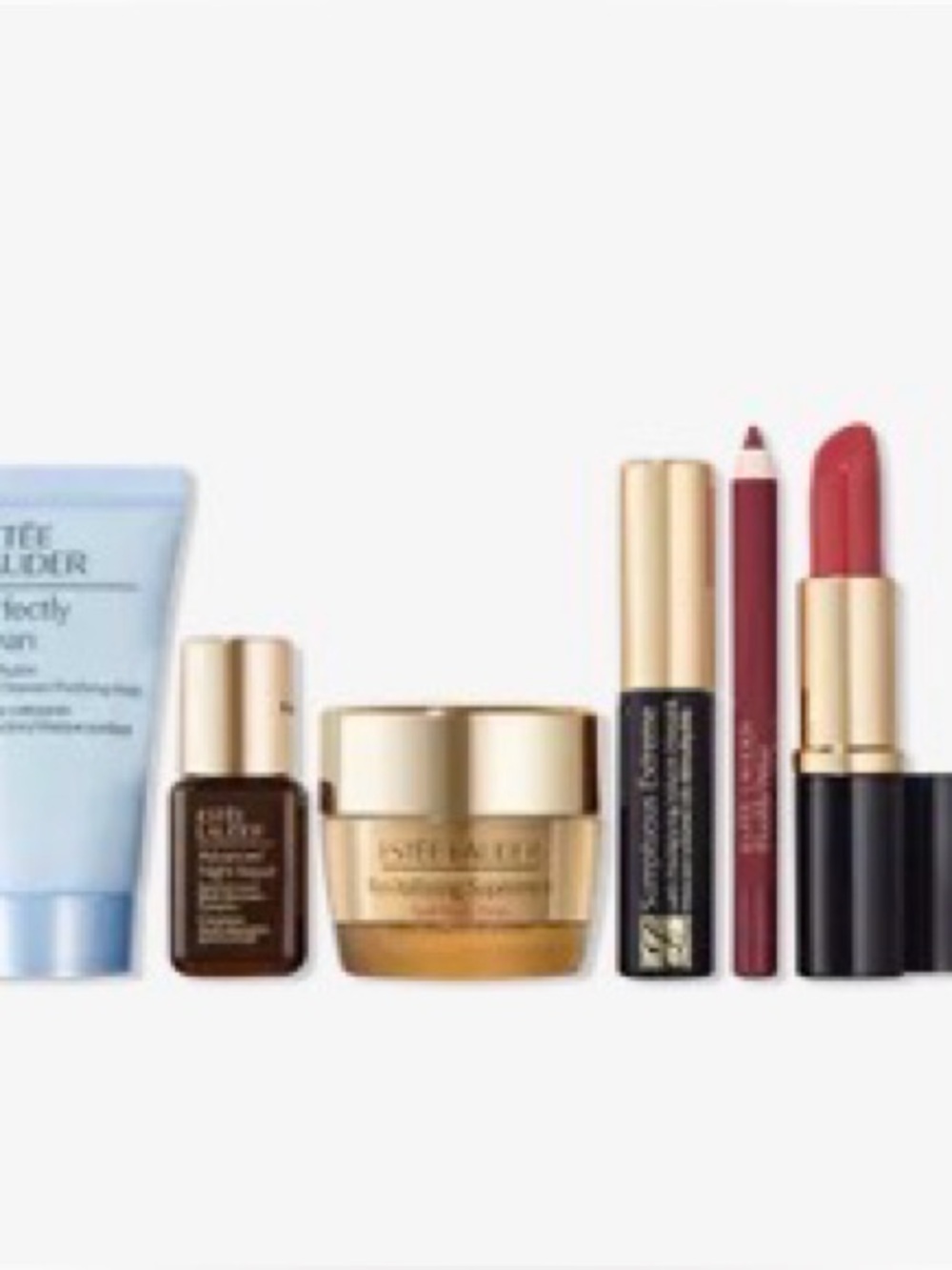 Estée Lauder Skincare & Lip Set in Gold and Red